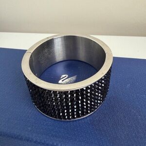 Swarovski Black Crystal Cuff Bracelet